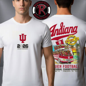 Indiana Hoosiers CFP 2025-2026 Chick Fil A Peach Bowl National Championship January 19 2026 Miami FL Unisex T-Shirt Two Sided