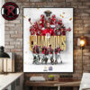 Indiana Hoosiers Fernando Mendoza Carries Ball Touchdown Against The Miami Hurricanes In The Fourth Quarter CFP National Champions 2026 Poster Horizontal