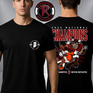 Indiana Hoosiers Never Daunted Champions CFP 2025 National Championship Mascot Unisex T-Shirt Two Sided