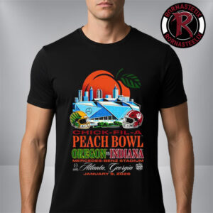 Indiana Hoosiers vs Oregon Ducks Chick Fil A Peach Bowl 2026 At Mercedes Benz Stadium January 9 2026 Unisex T-Shirt