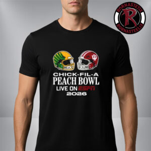 Indiana Hoosiers vs Oregon Ducks Match Up Tee Chick Fil A Peach Bowl 2026 At Mercedes Benz Stadium Unisex T-Shirt