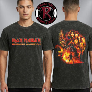 Iron Maiden Burning Ambition Movie 2026 Exclusive Merchandise Washed T-Shirt