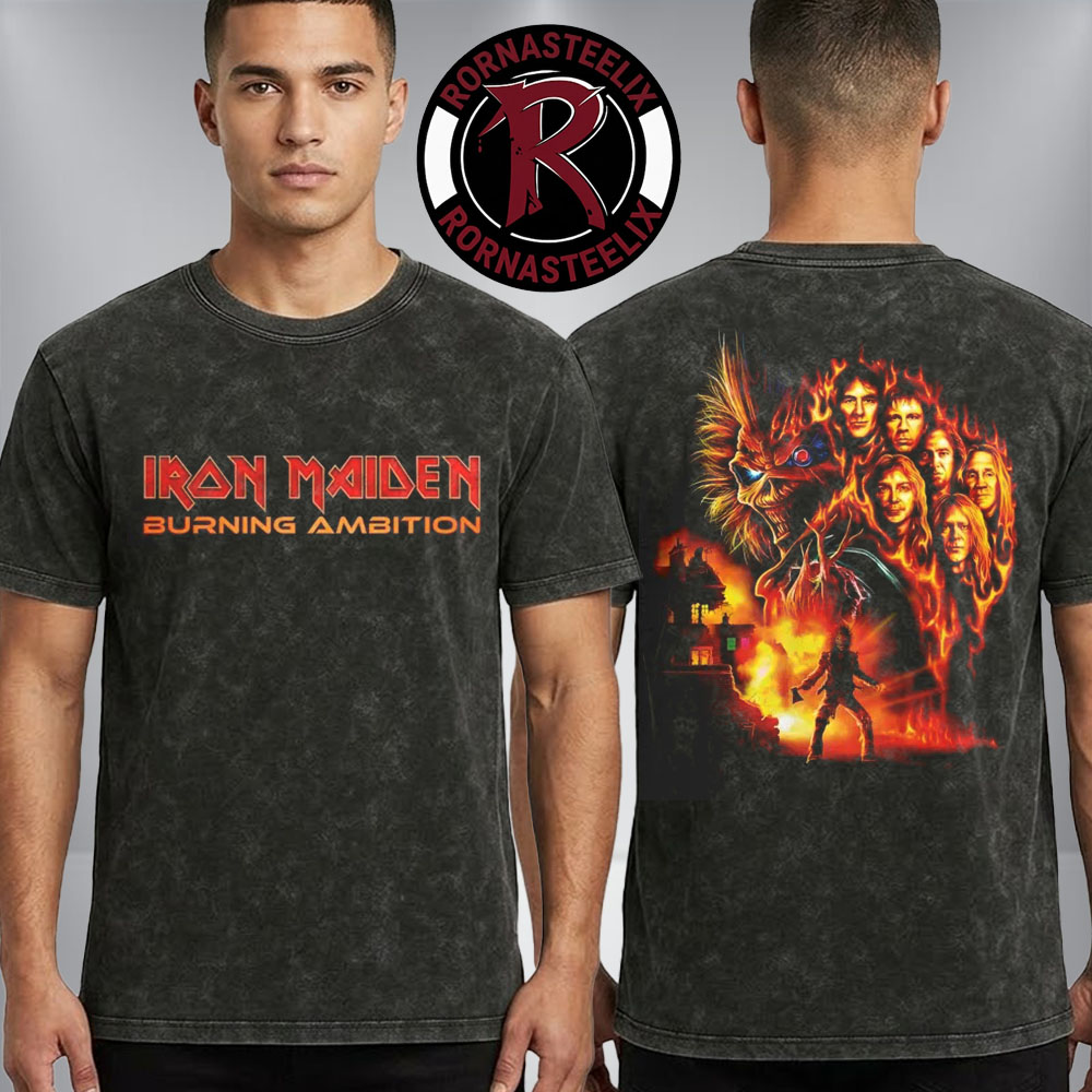 Iron Maiden Burning Ambition Movie 2026 Exclusive Merchandise Washed T-Shirt Iron Maiden Burning Ambition Movie 2026 Exclusive Merchandise Washed T-Shirt