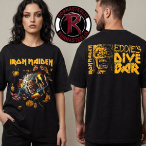 Iron Maiden Run For Your Lives World Tour 2026 Eddie’s Dive Bar Athens Exclusive Merchandise Unisex T Shirt Two Sided