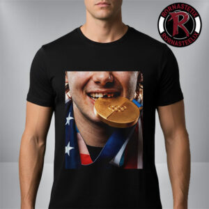 Jack Hughes Teeth Gold Medal USA Team Hockey Champion Olympic Winter 2026 Unisex T-Shirt