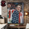 Jack Hughes Teeth Gold Medal USA Team Hockey Champion Olympic Winter 2026 Poster Canvas Decor