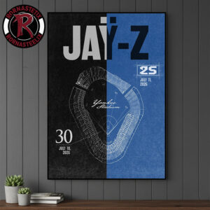Jay Z 2 Night Celebration Reasonable Doubt And The Blueprint Iconic Album Turning Yankee Stadium 2026 Poster Canvas Decor