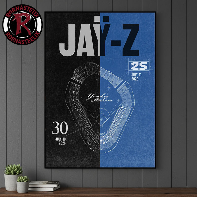 Jay Z 2 Night Celebration Reasonable Doubt And The Blueprint Iconic Album Turning Yankee Stadium 2026 Poster Canvas Decor Jay Z 2 Night Celebration Reasonable Doubt And The Blueprint Iconic Album Turning Yankee Stadium 2026 Poster Canvas Decor