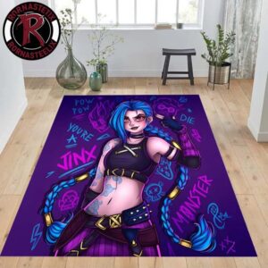 Jinx League of Legends Divine Justice Girl Jinx Game Living Room Rug Carpet