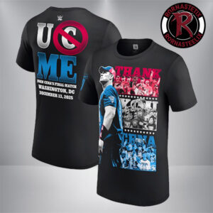 John Cena Thank You Cena U Can’t See Me John Cena’s Final Match On December 13 2025 In Washington DC Unisex T-Shirt