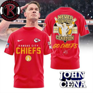 John Cena x Kansas City Chiefs Never Give Up Cenation Unisex T-Shirt
