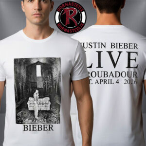 Justin Bieber x SKYLRK Pre-Coachella Private Show At The Troubadour Los Angeles On April 4 2026 Unisex T-Shirt Two Sided