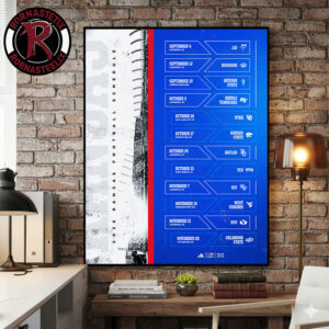 Kansas Jayhawks Football Football NCAA Schedule Season 2026 Poster Canvas Decor