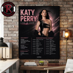 Katy Perry Live In 2026 Schedule Tour Dates Poster Canvas Decor