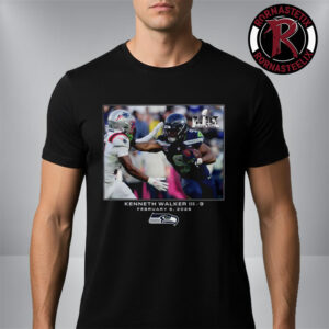 Kenneth Walker III Seattle Seahawks NFL Flash Features Super Bowl LX February 8 2026 Unisex T-Shirt