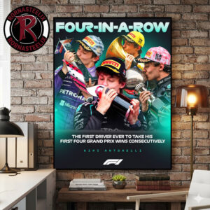 Kimi Antonelli Formula 1 Four In A Row Canadian Grand Prix 2026 Poster Canvas Decor