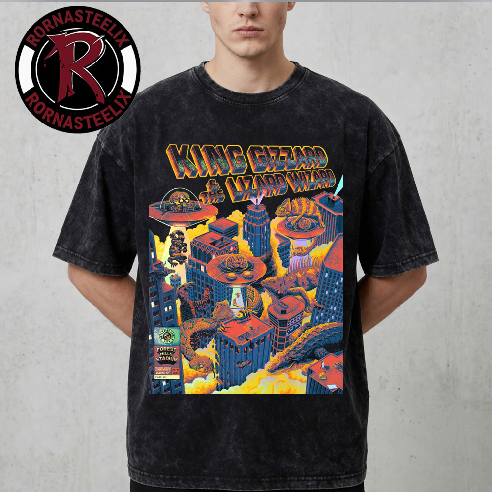 King Gizzard And The Lizard Wizard Venue Show At Forest Hills Stadium On August 20 21 2026 Portland OR Print By Seizure Washed T Shirt King Gizzard And The Lizard Wizard Venue Show At Forest Hills Stadium On August 20 21 2026 Portland OR Print By Seizure Washed T Shirt