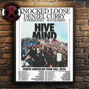 Knocked Loose North American Tour Fall 2026 Schedule Tour Dates Poster Canvas Decor