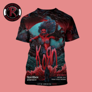 Korn Band Latin America Tour 2026 Event Poster At Paque Estadio Nacional On May 8 2026 Santiago Chile All Over Print Shirt