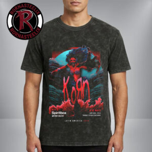 Korn Band Latin America Tour 2026 Event Poster At Paque Estadio Nacional On May 8 2026 Santiago Chile Washed T-Shirt
