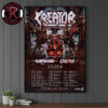 Kreator Krushers Of The USA 2026 Schedule Tour Dates Poster Canvas Decor