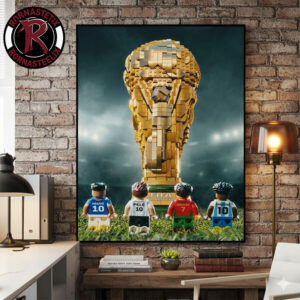 LEGO Football Legends x FIFA World Cup 2026 Trophy Cup Lionel Messi Cristiano Ronaldo Kylian Mbapp? Vinicius Junior Poster Canvas Decor