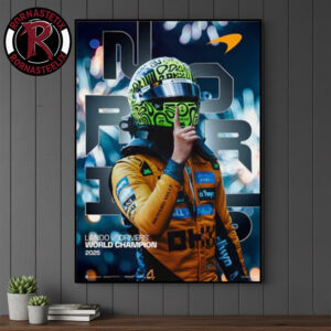Lando Norris 2025 World Drivers Championship Win Poster Canvas Decor