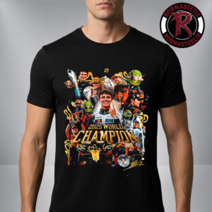 Lando Norris McLaren 2025 Drivers World Champion Signature Celebration Unisex T-Shirt