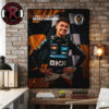 Lando Norris McLaren 2025 Drivers World Champion Signature Celebration Poster Canvas Decor