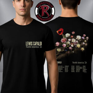 Lewis Capaldi North America 2026 Schedule Floral Tour Dates Unisex T-Shirt Two Sided