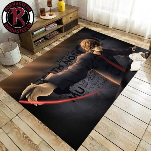 Death Note Rug Light Yagami Death Note Fate In His Palm Death Note Legacy Rug Carpet ...