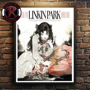 Linkin Park From Zero World Tour 2026 Florence Italy Show At Visarno Arena On June 26 2026 Peach Momoko Poster Canvas Decor