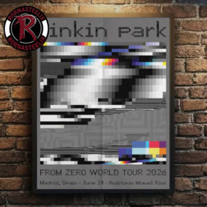 Linkin Park From Zero World Tour 2026 Madrid Spain Poster Night 2 At Auditorio Miguel Rios On June 24 2026 Felipe Pantone Poster Canvas Decor