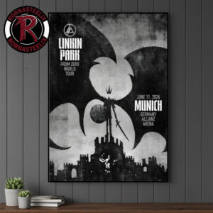 Linkin Park From Zero World Tour 2026 Munich Germany Poster Night 1 At Allianz Arena On June 11 2026 Jeffrey Alan Love Poster Canvas Decor