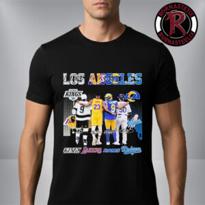 Los Angeles Collaboration Kings x Lakers x Rams x Dodgers Signature Unisex T-Shirt