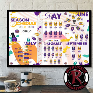Los Angeles Sparks Basketball WNBA Season 2026 Schedule Poster Horizontal