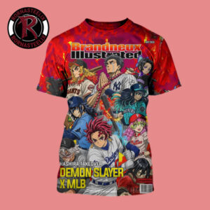 MLB x Demon Slayer Crossover Brandneux Illustrated Cover 2 Hashira Takeover All Over Print Shirt