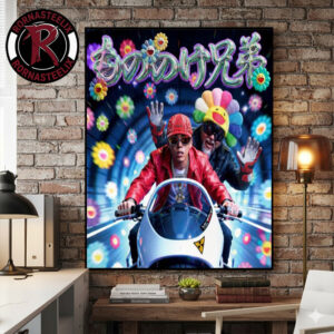 MNNK Bro Takashi Murakami x JP The Wavy Shutoko Tokyo Vinyl Biker Collab Cover 2026 Poster Canvas Decor