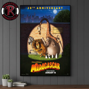 Madagascar 20th Anniversary Movie Back In Theaters January 16 2026 Poster Canvas Decor