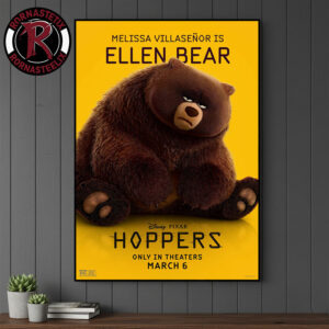 Melissa Villasenor Is Ellen Bear Character Poster For Hoppers Only In Theaters March 6 2026 Poster Canvas Decor