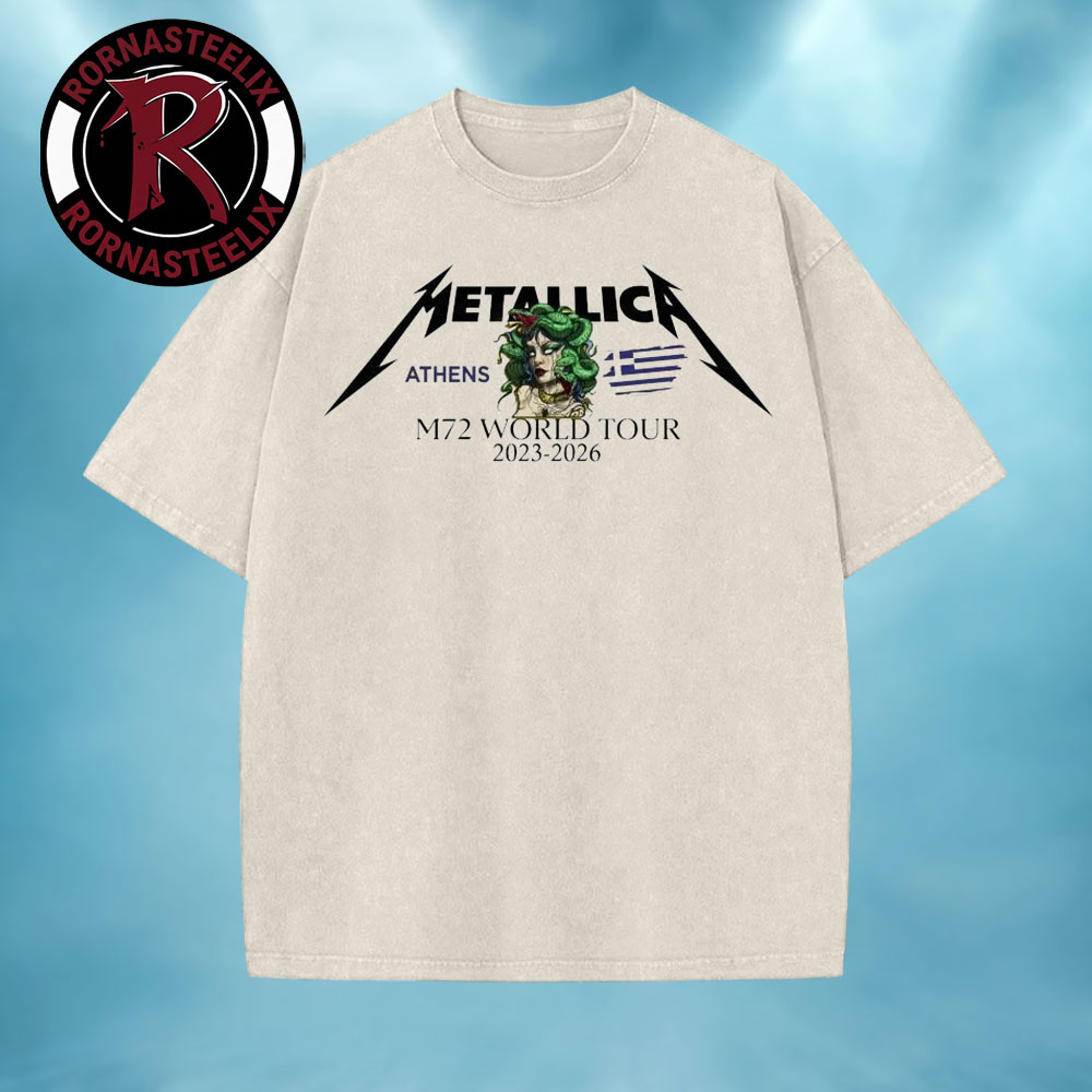 Metallica Athens M72 World Tour 2026 Washed T-Shirt Metallica Athens M72 World Tour 2026 Washed T-Shirt