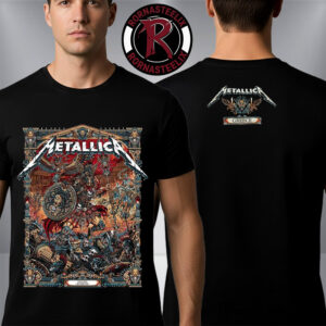 Metallica M72 Athens Event Tee At Olympic Stadium Greece On May 9 2026 The Warrior Olympus God Art By Juan Ma Orozco M72 European Tour 2026 Unisex T Shirt Two Sided