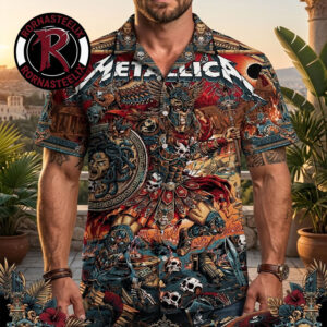 Metallica M72 Athens Exclusive Poster At Olympic Stadium Athens Greece On May 9 2026 Art By Juan Ma Orozco Hawaiian Shirt