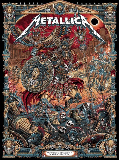 Metallica M72 Athens Exclusive Poster At Olympic Stadium Athens Greece On May 9 2026 Art By Juan Ma Orozco