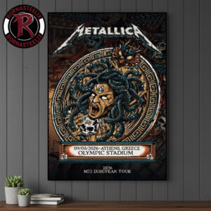 Metallica M72 Athens Fan Card Pop Up Shop At Olympic Stadium Greece On May 9 2026 M72 European Tour Medusa Art Poster Canvas Decor