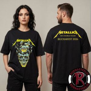 Metallica M72 Bucharest At Arena Nationala In Bucharest RO On May 13 2026 M72 World TOur 2026 Art By Luke Preece Unisex T Shirt Two Sided