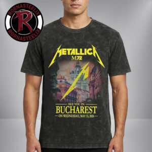 Metallica M72 Bucharest Merch Tee See You In Bucharest On Wednesday May 13 2026 Washed T Shirt
