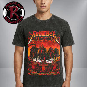 Metallica M72 Bucharest Romania Pop Up Shop At Arena Naționala On May 13 2026 Art By Maxx242 Washed T Shirt