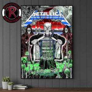 Metallica M72 Zurich Switzerland Event Poster At Stadion Letzigrund On May 27 2026 M72 World Tour 2026 Art By Luca Schenardi Mecha Skull Poster Canvas Decor