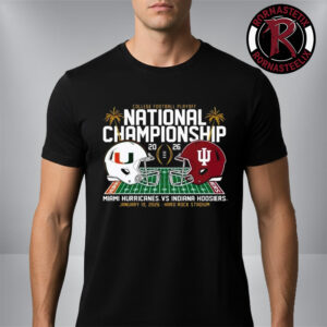 Miami Hurricanes vs Indiana Hoosiers 2026 College Football Playoff National Champions Helmet Unisex T-Shirt